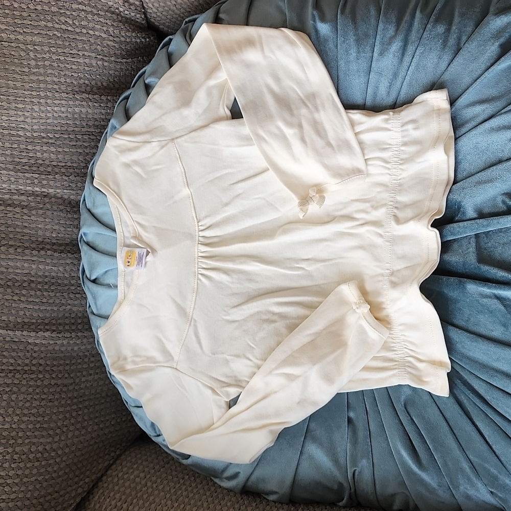 TKS New Girl's Long sleeve Ivory shirt